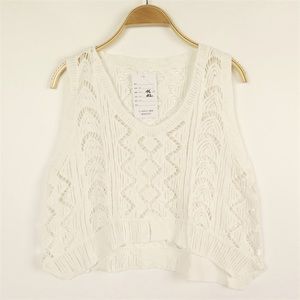 Vintage knit vest tops